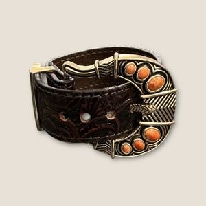 Barse Studio Gemstone Leather Buckle Bracelet